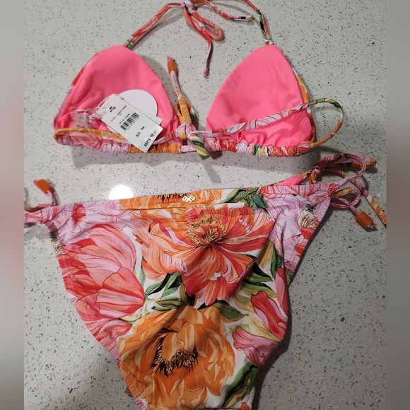 PQ SWIM Flora Embellished Bikini Top M/Bottom L - Picture 15 of 16
